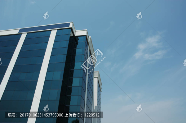 藍(lán)色的辦公樓