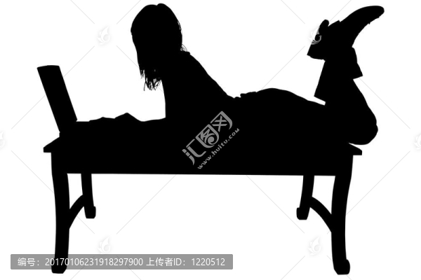 女性和筆記本電腦剪輯路徑