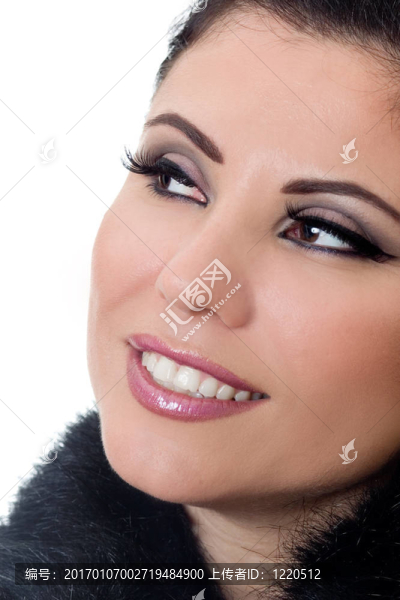 微笑的女人化妝