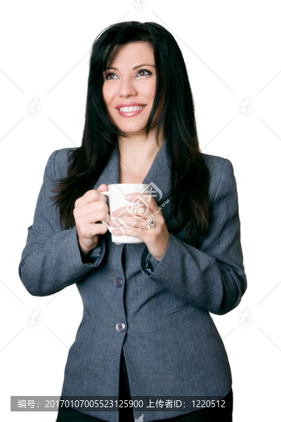 微笑的女商人