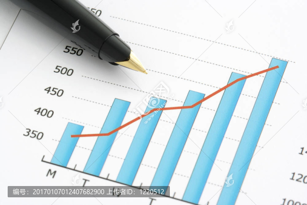 圖表上的一支鋼筆的特寫鏡頭