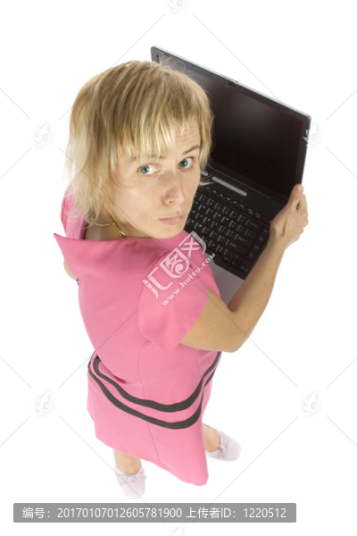 女人的筆記本電腦