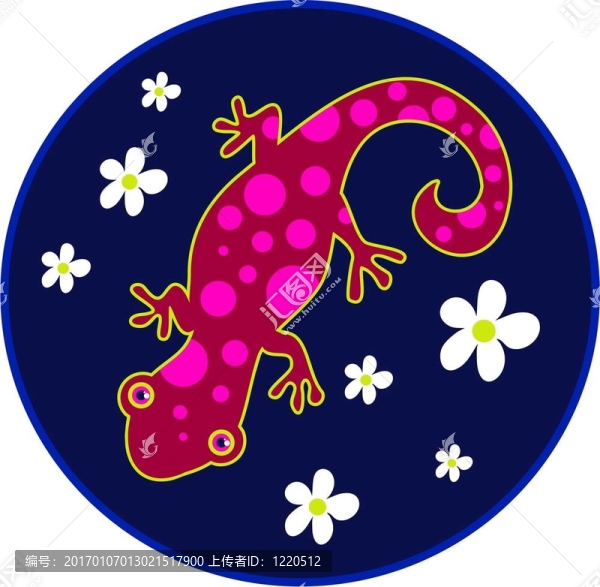 斑點的蜥蜴