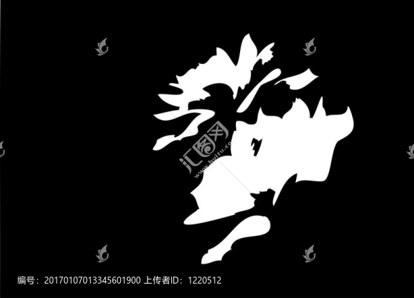 黑白花抽象