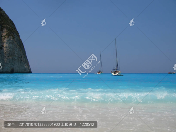 海灘和帆船