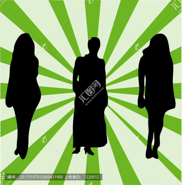 在豐富多彩的背景檢查組合的相似圖像的女性