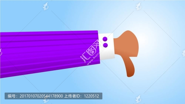 大拇指朝下