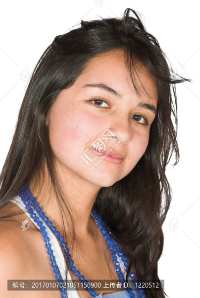 頭發(fā)凌亂的隨便的女孩