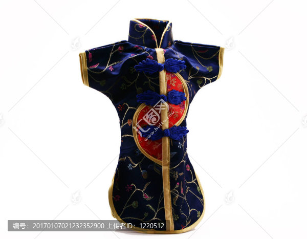 藍(lán)色中式小禮服