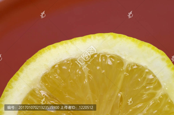 切片檸檬特寫