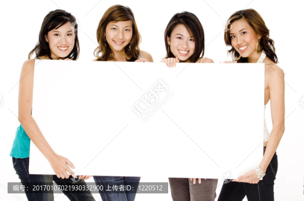 女孩與空白符號
