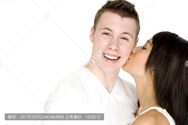 臉頰上的吻