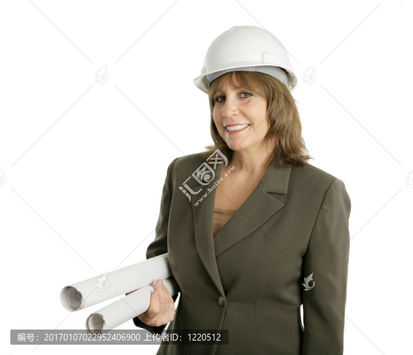 設(shè)計(jì)藍(lán)圖的女性工程師