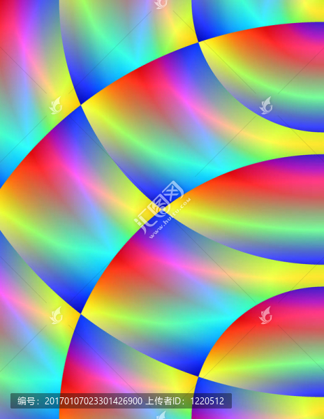抽象的Bright,Rainbow分形