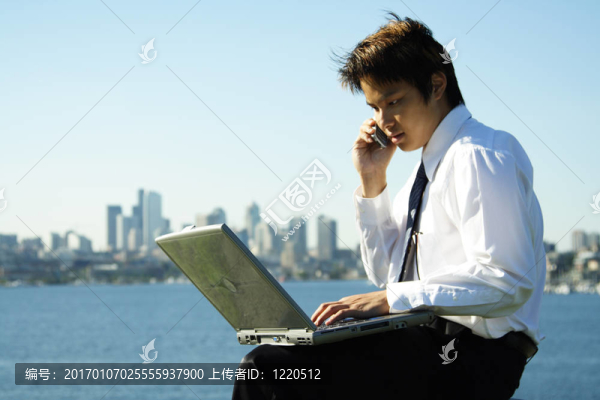 工作的商人