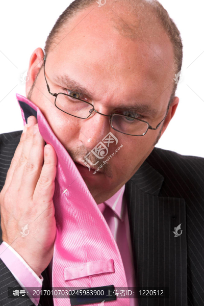 擔(dān)心的商人