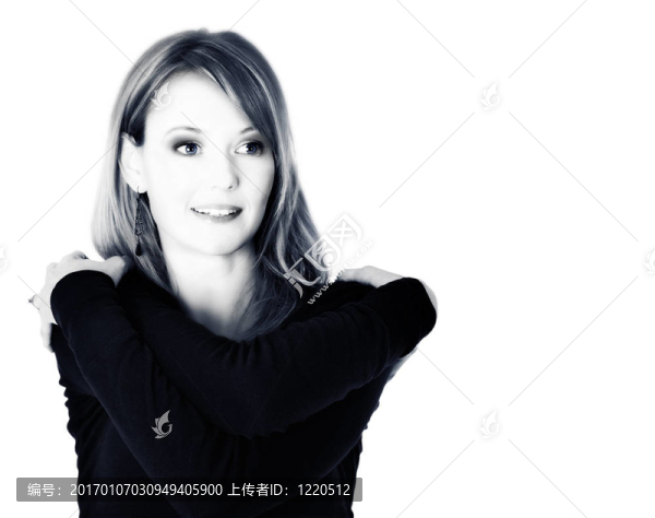 漂亮的金發(fā)藍(lán)和黑褐色