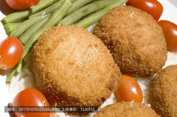 油炸蟹肉魚糕