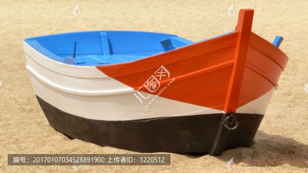 船在Beach