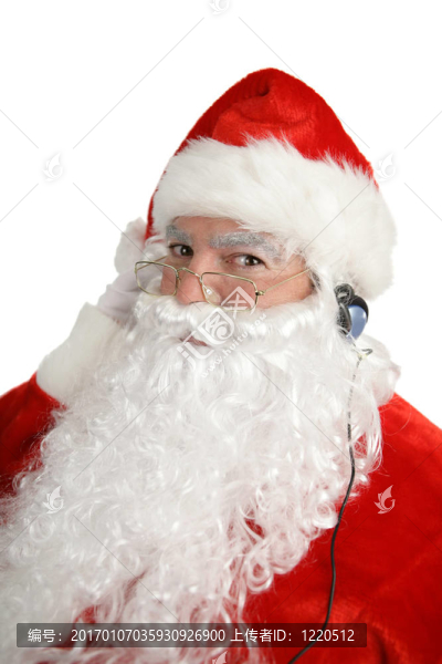 Santa聽耳機