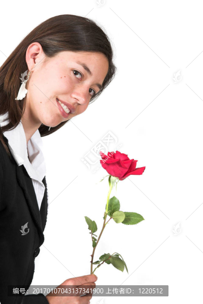 美麗的玫瑰女孩