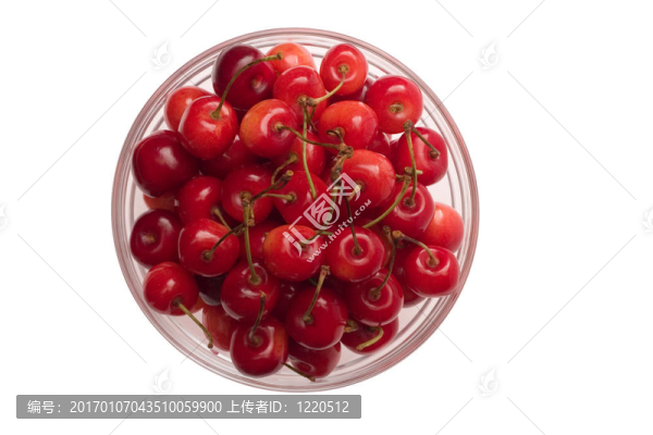玻璃碗里的櫻桃