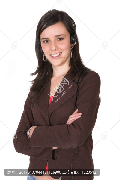 美麗的女性客戶服務(wù)代表