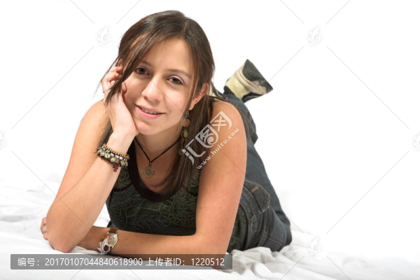 休閑的女性肖像