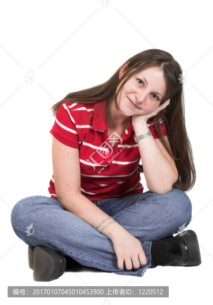 休閑的女性肖像