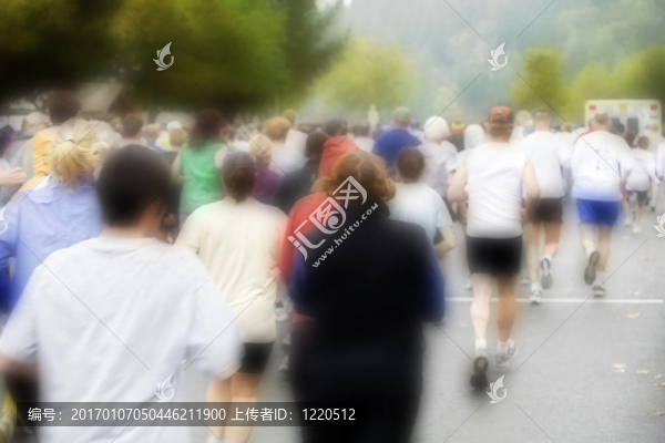 大哥倫比亞市十字路口的跑步者