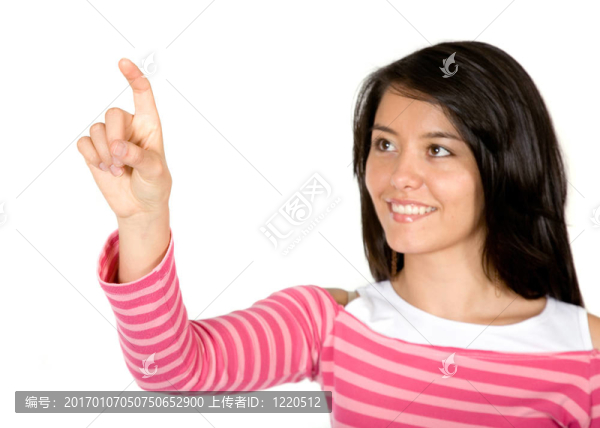 女孩在屏幕上按下的東西