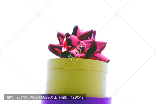 黃色禮品盒及弓