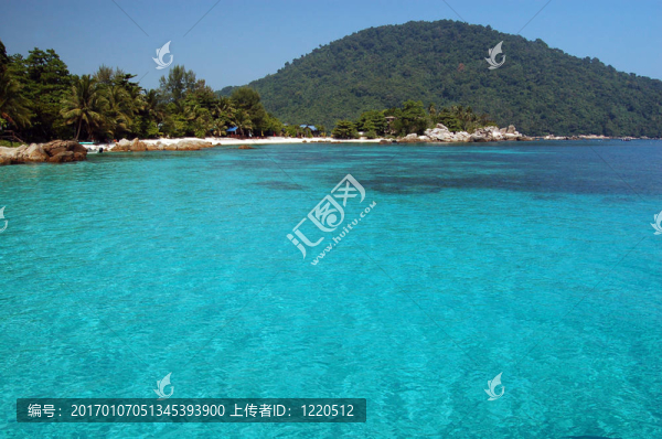 熱帶的藍(lán)色海洋