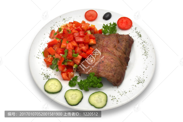 烤牛肉和蔬菜沙拉