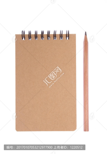 白色背景上的記事本和鉛筆