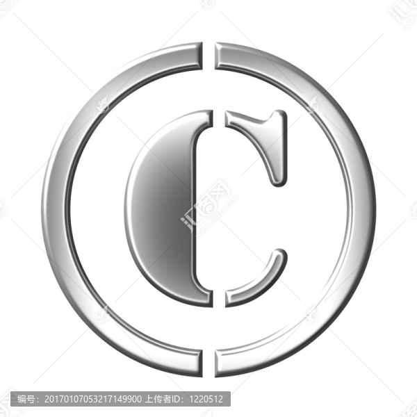 該copyrught銀錐符號(hào)標(biāo)志；
