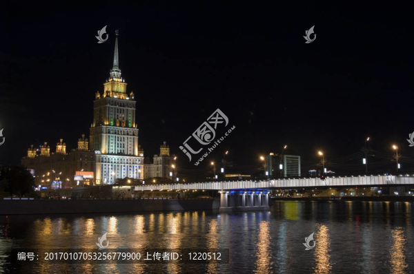 莫斯科夜景；酒店烏克蘭（2）