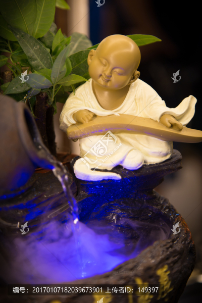 小沙彌禪意家居擺件