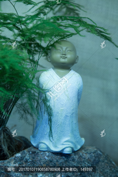 小沙彌禪意擺件