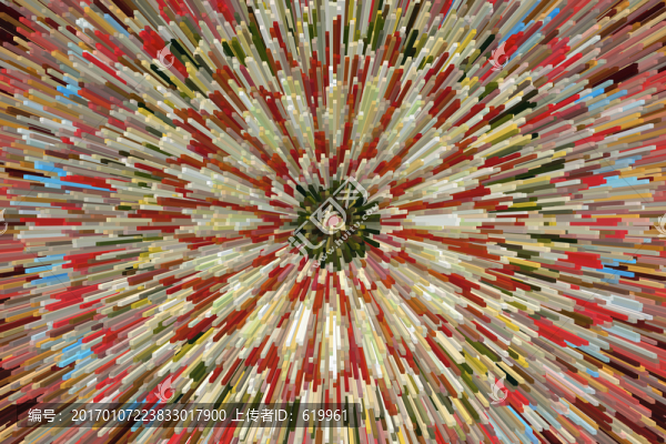 凸出立方體放射狀背景,無分層