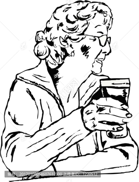 女人用一杯