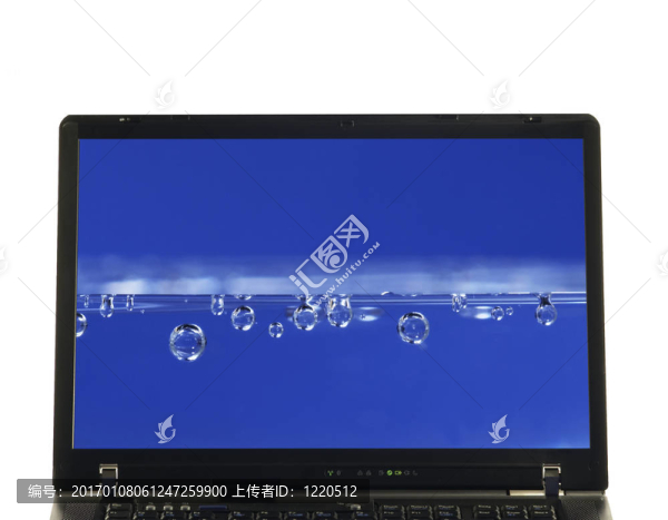 筆記本電腦隔離-水在屏幕上