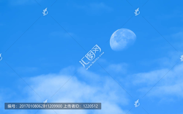 清晨的月亮