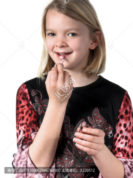 女孩和口紅