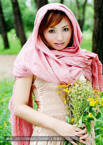 女人與花