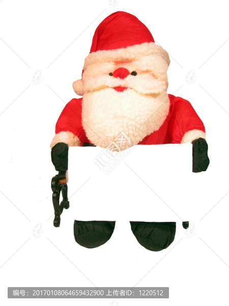 Santa拿著牌子