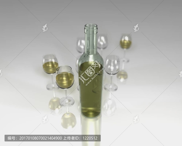 帶深度的酒瓶