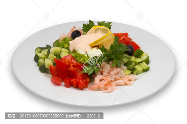 蝦和蔬菜