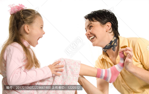 襪子穿上