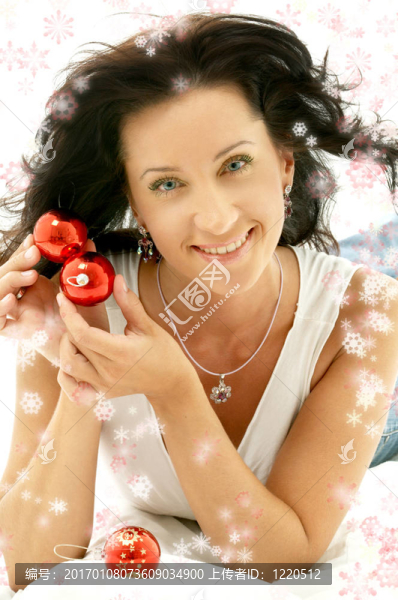 雪花的圣誕微笑